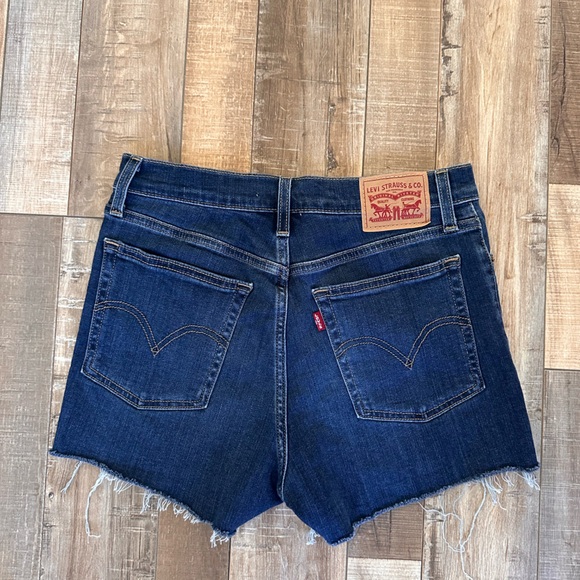 Levi's Dark Blue Jean Shorts - Picture 2 of 4